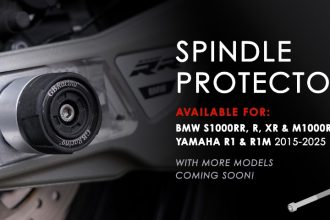 New fast-fit spindle protectors for 1000cc BMW and Yamaha models
